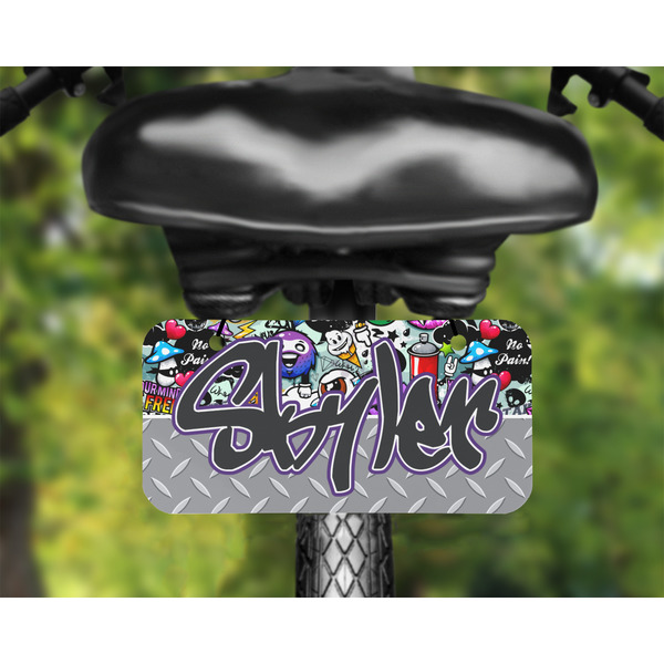 Graffiti Mini License Plate on Bicycle - LIFESTYLE Two holes