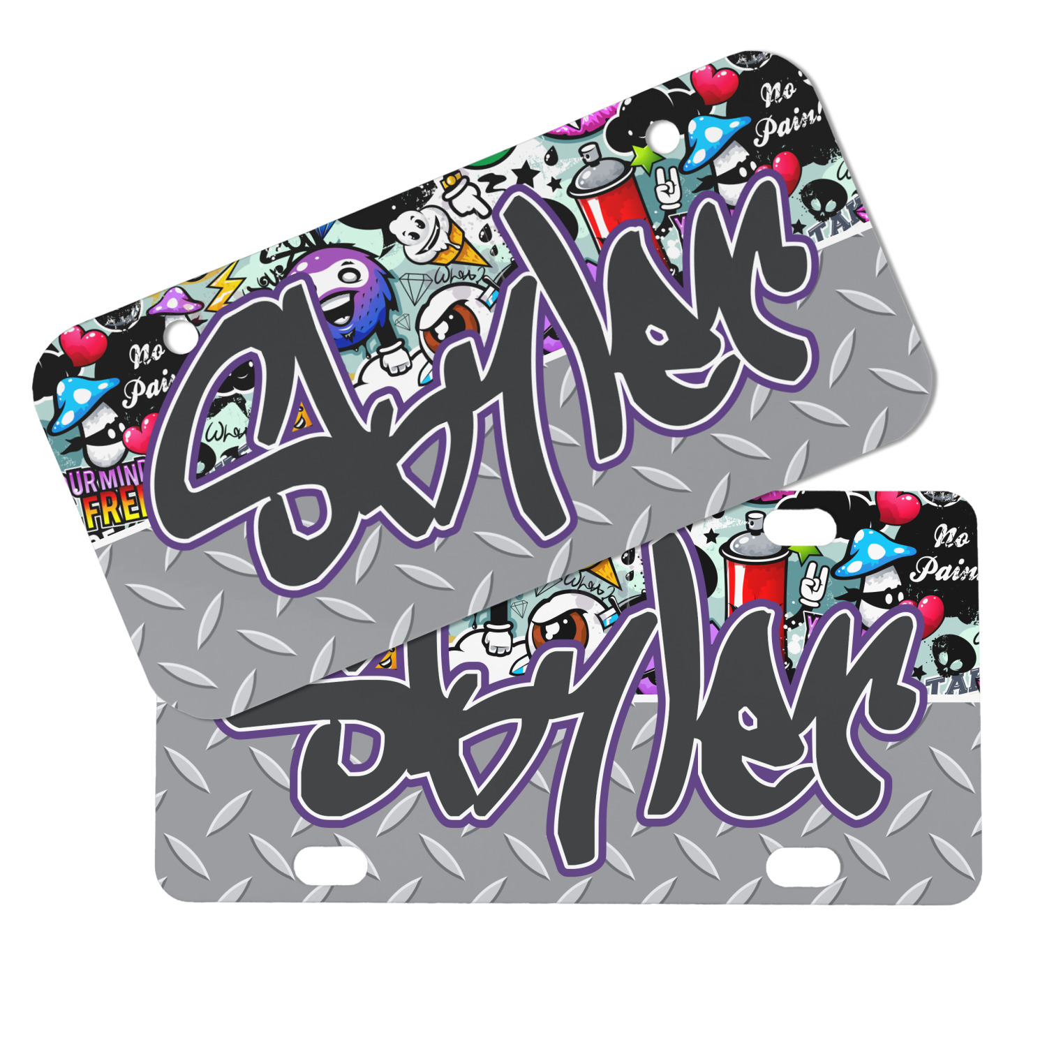 Custom Graffiti Mini/Bicycle License Plate (Personalized) YouCustomizeIt
