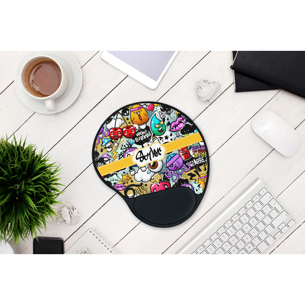 Graffiti Mouse Pad with Wrist Rest - LIFESYTLE 1