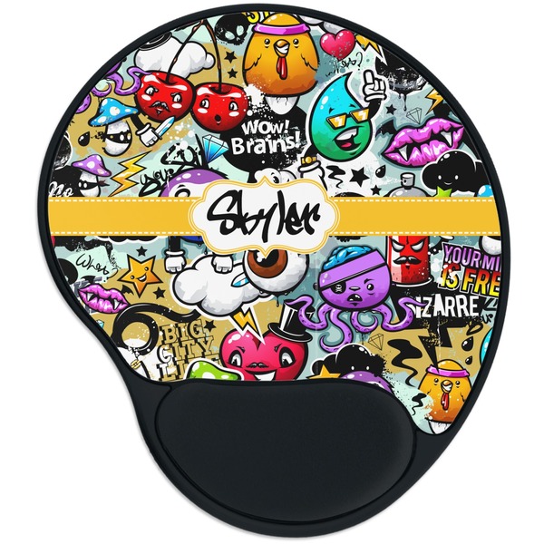 Custom Graffiti Mouse Pad with Wrist Support