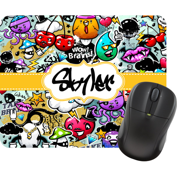 Custom Graffiti Rectangular Mouse Pad (Personalized)