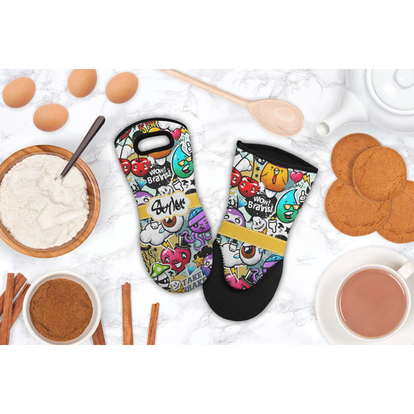 Graffiti Neoprene Oven Mitt - Lifestyle Image
