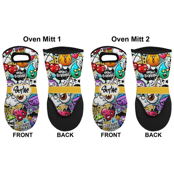 Graffiti Neoprene Oven Mitt - Set of 2 - Approval