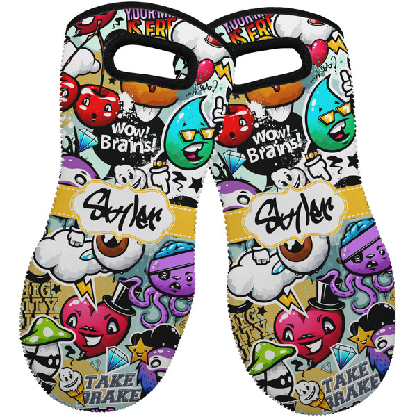 Graffiti Neoprene Oven Mitt -Set of 2 - Front
