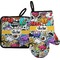 Graffiti Oven Mitt & Pot Holder Set w/ Name or Text