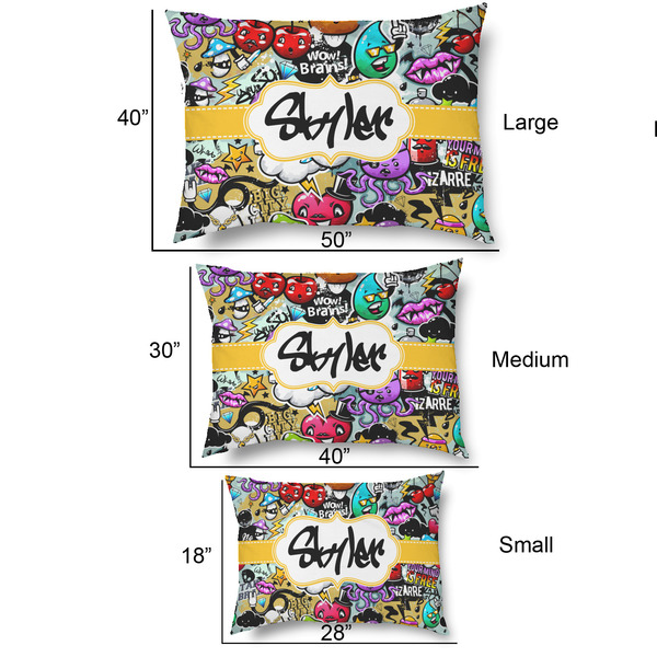Graffiti Outdoor Dog Beds - SIZE CHART