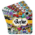 Graffiti Paper Coasters w/ Name or Text