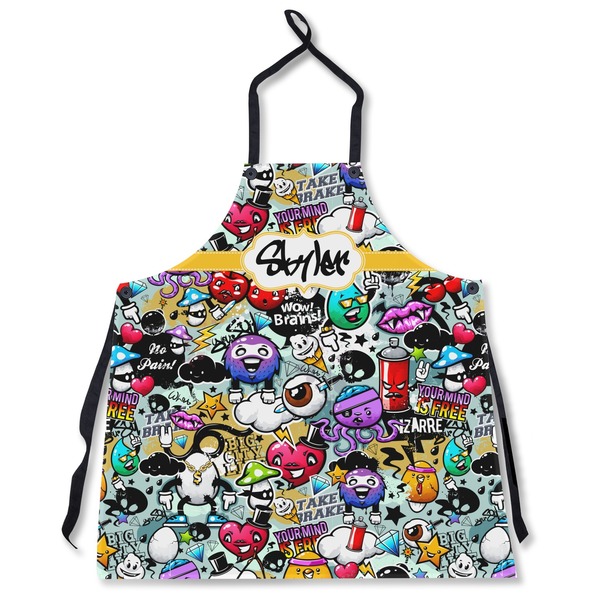 Custom Graffiti Apron Without Pockets w/ Name or Text