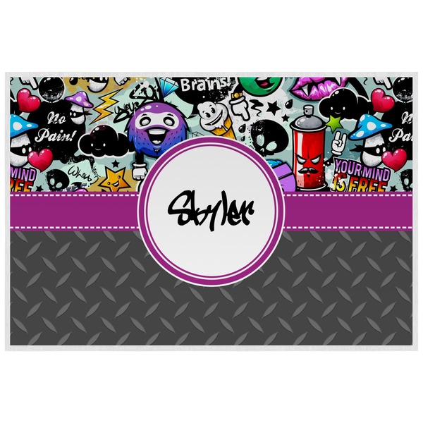 Graffiti Personalized Placemat (Back)