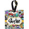 Graffiti Plastic Luggage Tag - Square w/ Name or Text