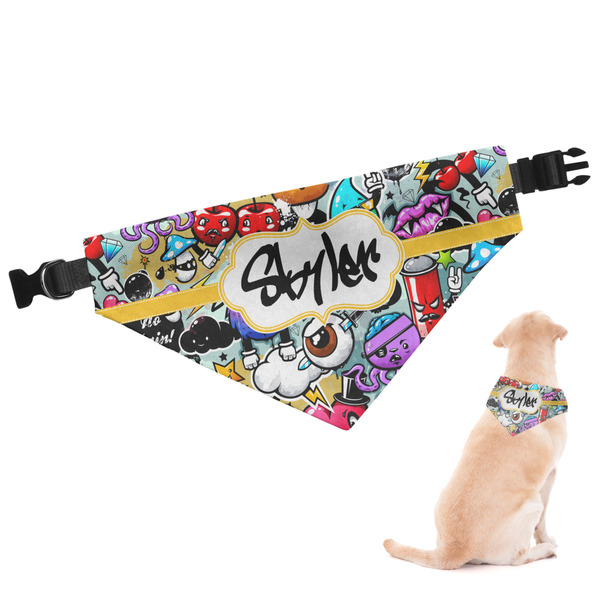 Custom Graffiti Dog Bandana - Large (Personalized)