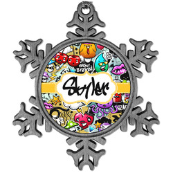 Graffiti Vintage Snowflake Ornament (Personalized)