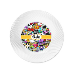 Graffiti Plastic Party Appetizer & Dessert Plates - 6" (Personalized)