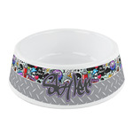 Graffiti Plastic Dog Bowl - Small (Personalized)