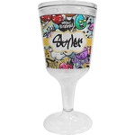 Graffiti Wine Tumbler - 11 oz Plastic (Personalized)