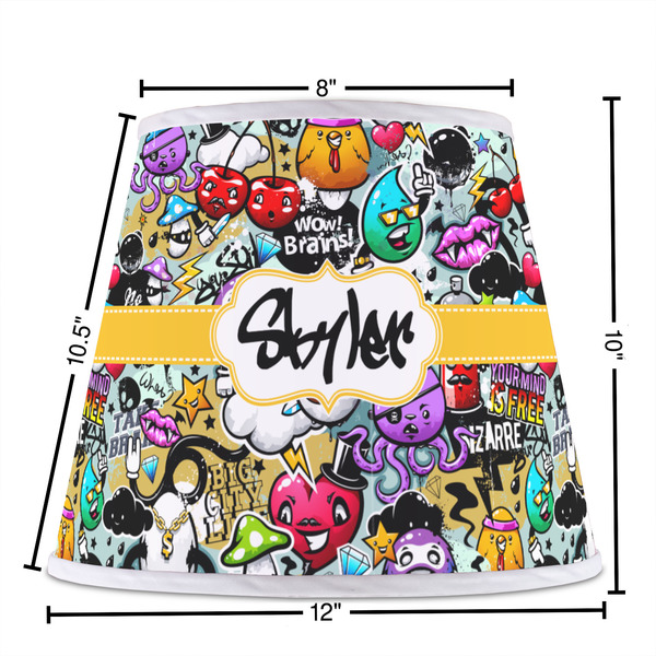 Graffiti Poly Film Empire Lampshade - Dimensions