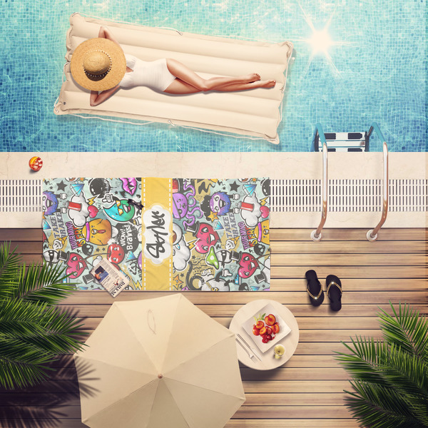 Graffiti Pool Towel Lifestyle