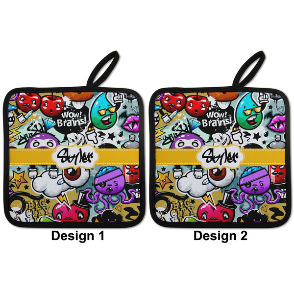 Graffiti Pot Holders - Set of 2 APPROVAL