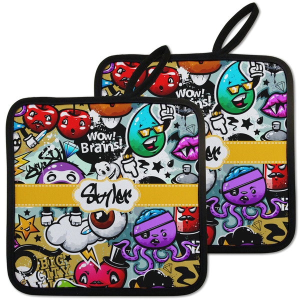 Graffiti Pot Holders - Set of 2 MAIN