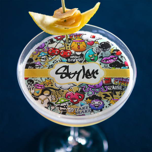 Graffiti Printed Drink Topper - XLarge - In Context
