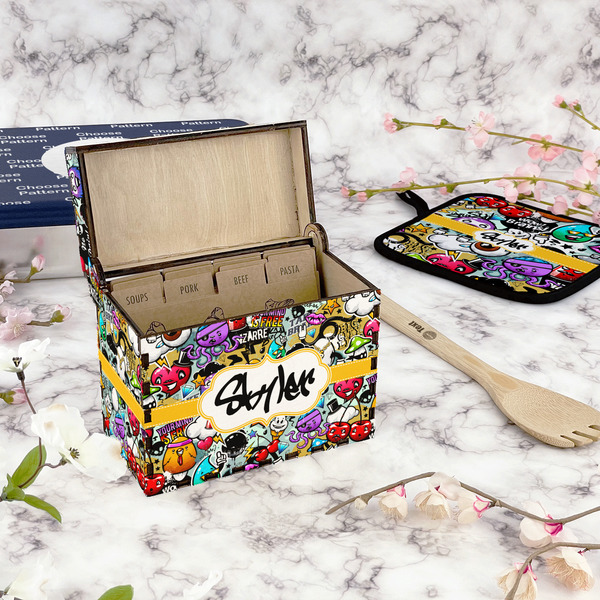 Graffiti Recipe Box - Full Color - In Context