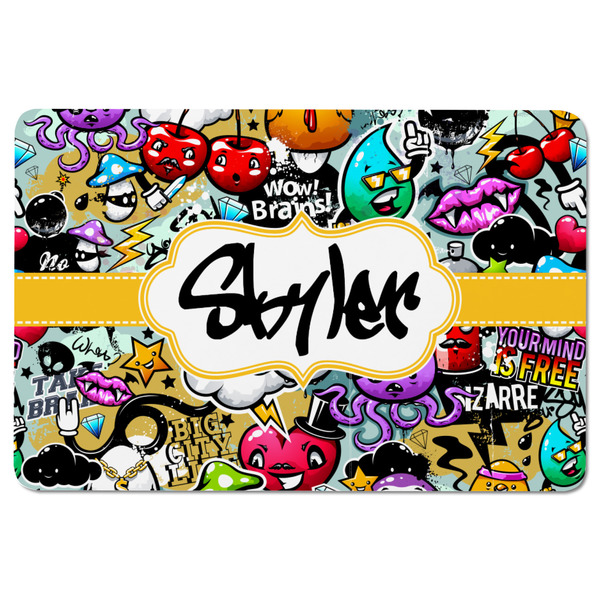 Graffiti Rectangular Fridge Magnet - FRONT