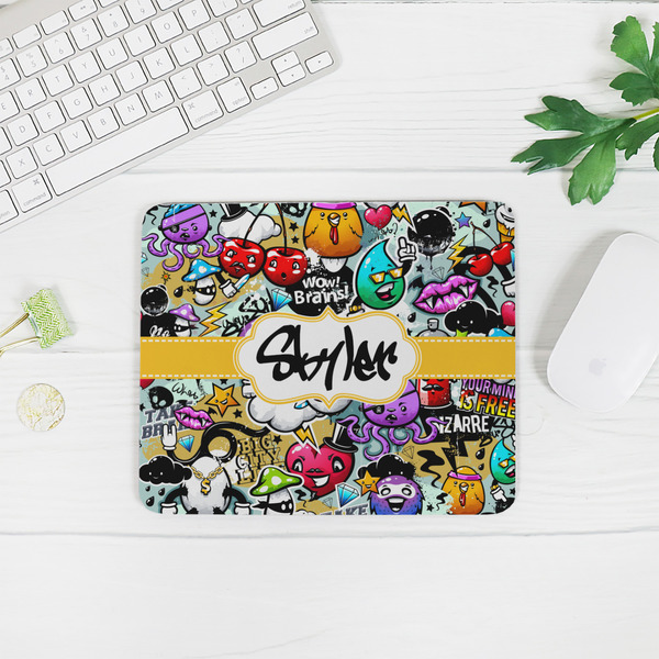 Graffiti Rectangular Mouse Pad - LIFESTYLE 2