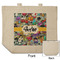 Graffiti Reusable Cotton Grocery Bag - Front & Back View