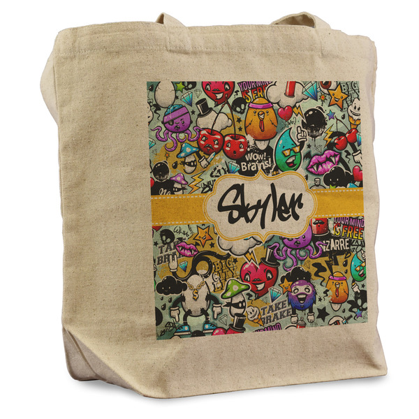 Custom Graffiti Reusable Cotton Grocery Bag - Single (Personalized)