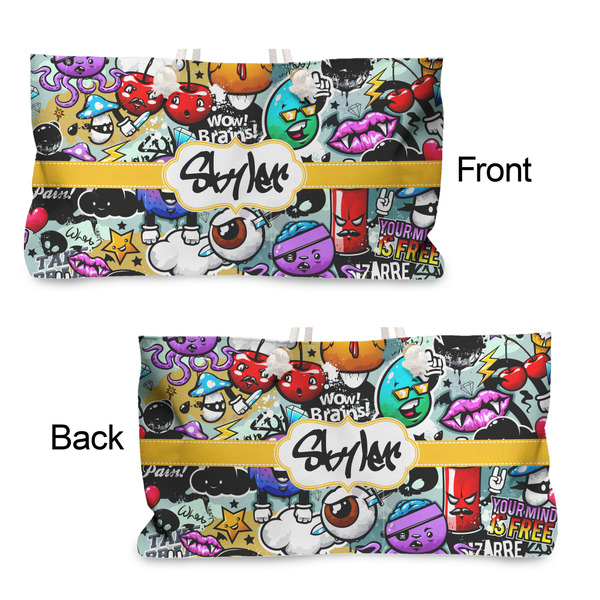 Graffiti Large Rope Tote - From & Back View