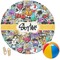 Graffiti Round Beach Towel (Personalized)