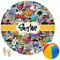 Graffiti Round Beach Towel (Personalized)
