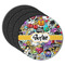 Graffiti Round Rubber Backed Coasters - Set of 4 (Personalized)