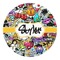 Graffiti Round Decal (Personalized)
