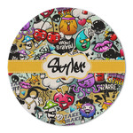 Graffiti Round Linen Placemat (Personalized)
