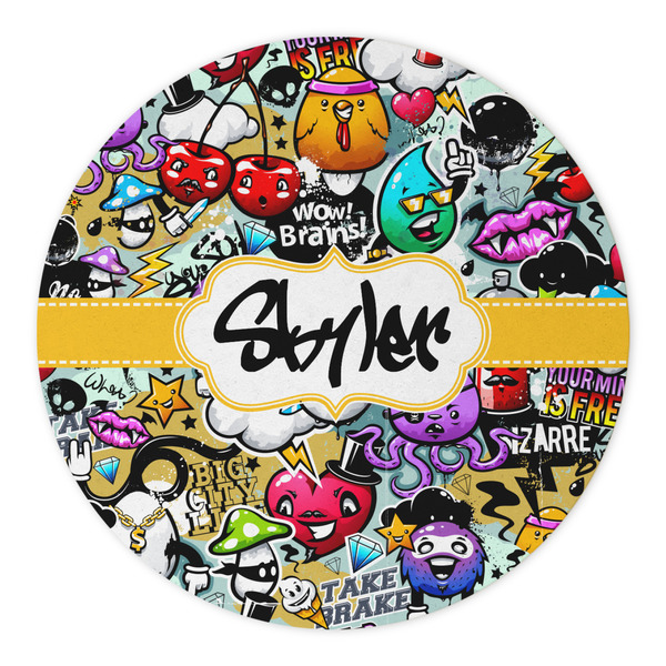 Graffiti Round Paper Coaster - Approval