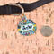 Graffiti Round Pet ID Tag - Large - In Context