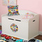 Graffiti Round Wall Decal on Toy Chest