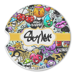 Graffiti Sandstone Car Coaster - Single (Personalized)