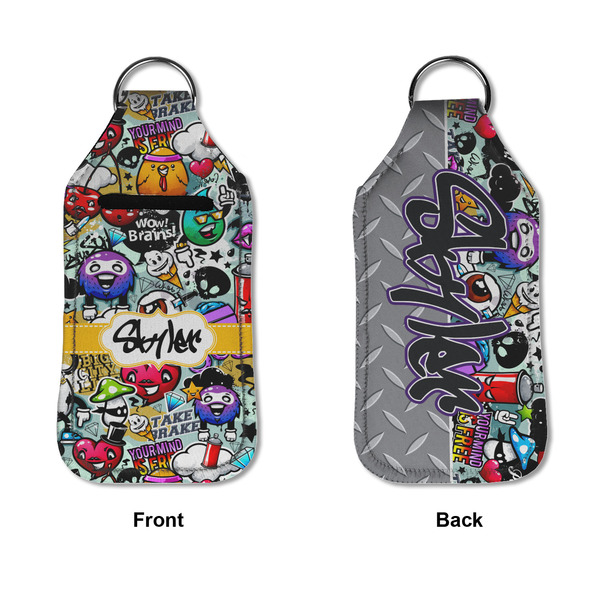 Graffiti Sanitizer Holder Keychain - Large APPROVAL (Flat)