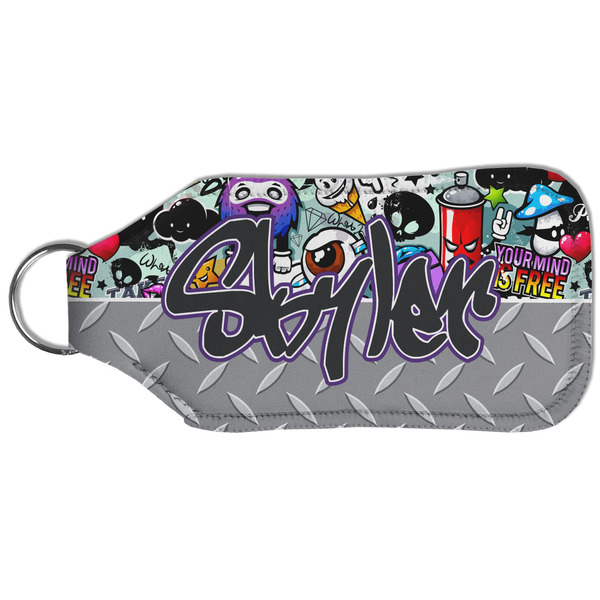 Graffiti Sanitizer Holder Keychain - Large (Back)