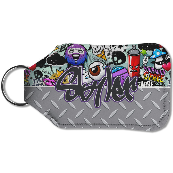 Graffiti Sanitizer Holder Keychain - Small (Back)