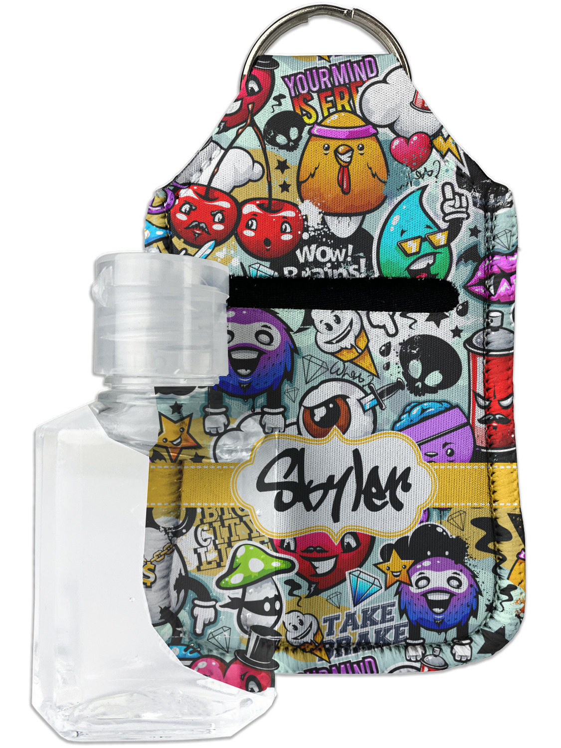Custom Graffiti Hand Sanitizer & Keychain Holder (Personalized) YouCustomizeIt
