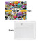 Graffiti Security Blanket - Front & White Back View