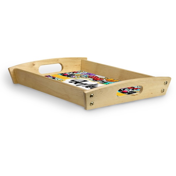 Graffiti Serving Tray Wood Small - Corner