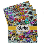 Graffiti Absorbent Stone Coasters - Set of 4 (Personalized)