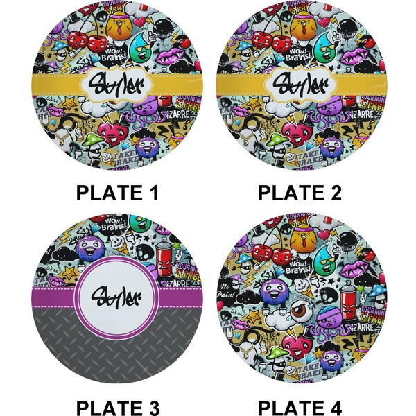 Graffiti Set of Appetizer / Dessert Plates (Approval)