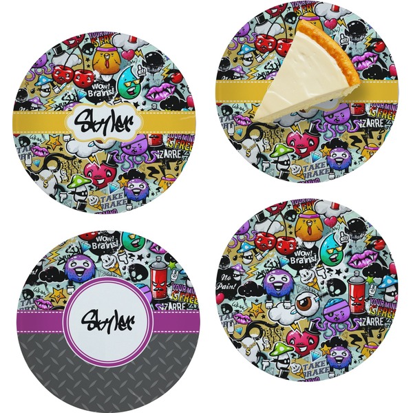 Graffiti Set of Appetizer / Dessert Plates