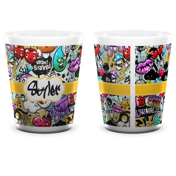 Graffiti Shot Glass - White - APPROVAL