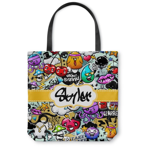 Custom Graffiti Canvas Tote Bag - Large - 18"x18" (Personalized)